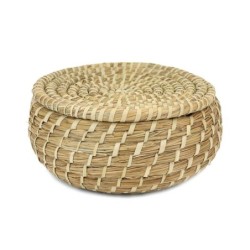 Cesta C/Tapa Kaisagrass Ø16X8Cm