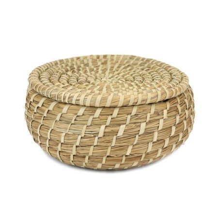 Cesta C/Tapa Kaisagrass Ø16X8Cm