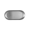 #-72- Bandeja Plata Vieja Inox Vintage 18X8.8Cm