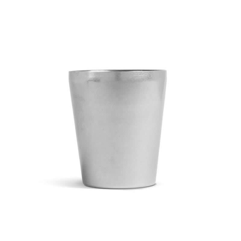 #-72-Vaso Plata Vieja Inox Vintageø8.3X9.7Cm30Cl