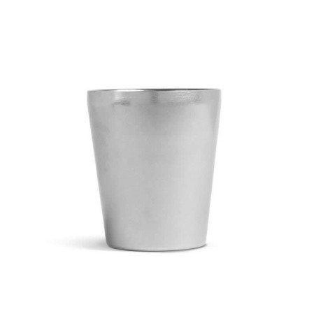 #-72-Vaso Plata Vieja Inox Vintageø8.3X9.7Cm30Cl