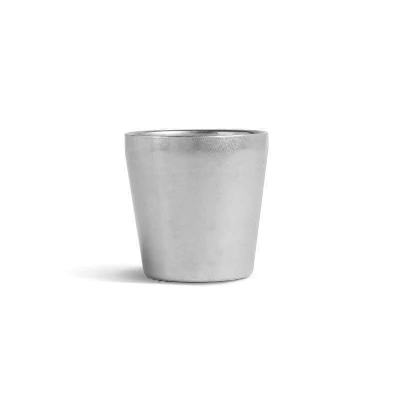#-72-Vaso Plata Vieja Inox Vintageø7X7.2Cm17.5Cl