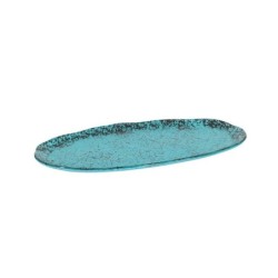 Bandeja Oval Turquesa  32X16X1.5Cm (5Mm)