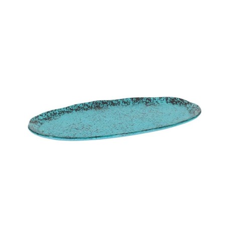 Bandeja Oval Turquesa  32X16X1.5Cm (5Mm)