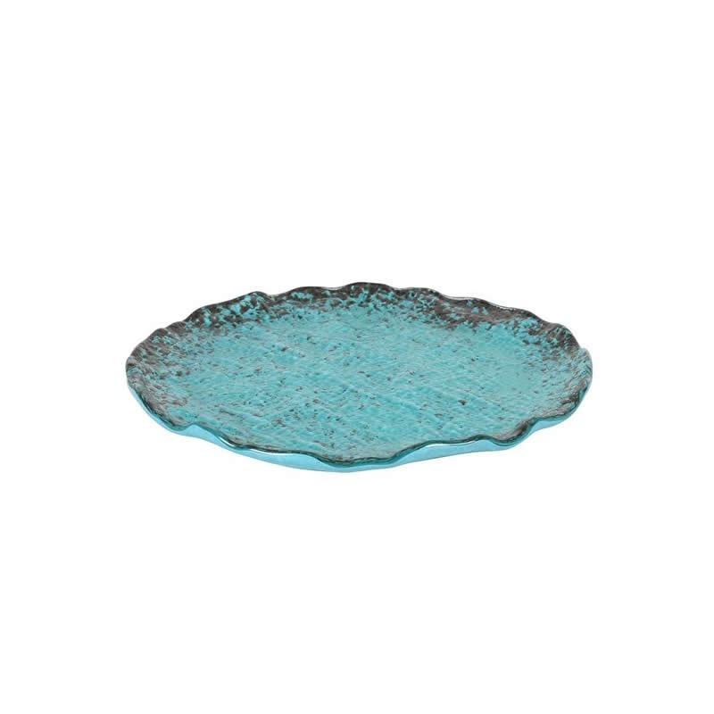 Plato Postre Turquesa Ø20X1.5Cm (5Mm)