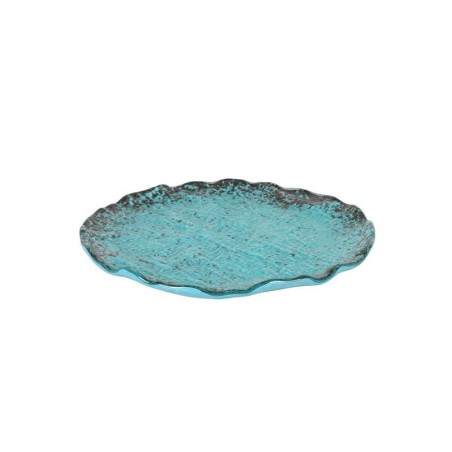 Plato Postre Turquesa Ø20X1.5Cm (5Mm)