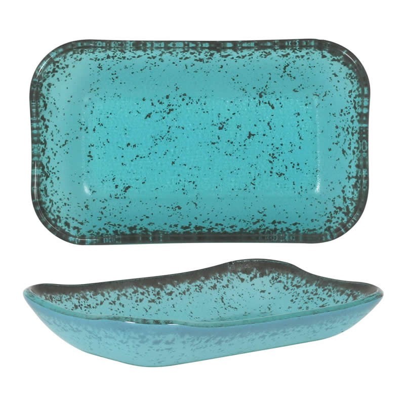 Bandeja Rect. Turquesa 18X11X3Cm (5Mm)