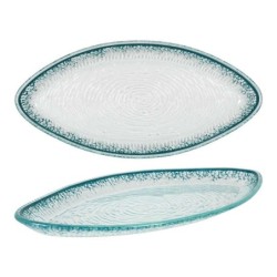 Bandeja Oval Guajiro Turquesa 31X15X2.5Cm (4Mm)