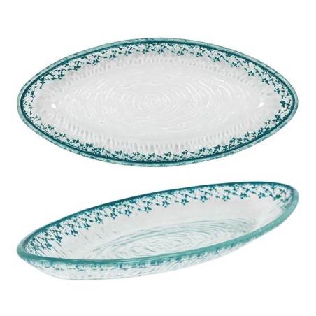 Bandeja Oval Guajiro Turquesa 23X10.5X2.5Cm (4Mm)