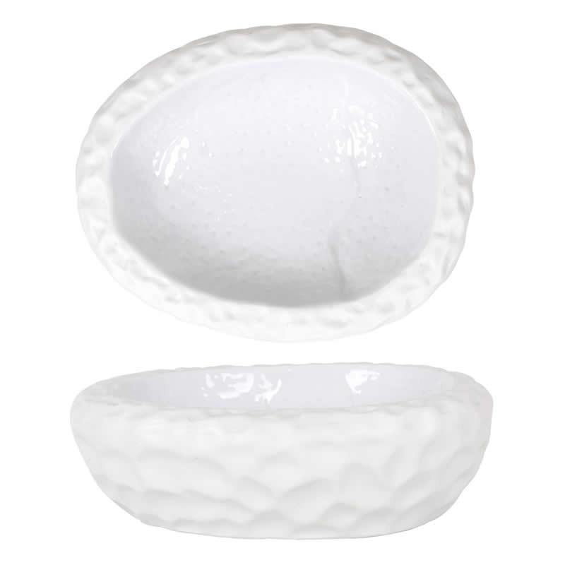 #-16-  Plato Oval Teide Blanco 20X16X6Cm