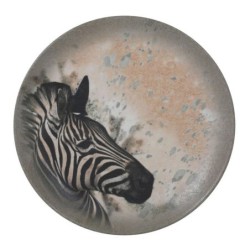 Plato Llano Cebra-Savanna Ø25X2.5Cm