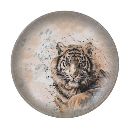 Plato Postre Tigre-Savanna  Ø21X2.2Cm