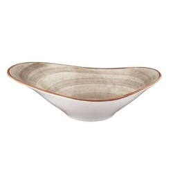 Bowl Oval 27X18Cm Terrain Brown