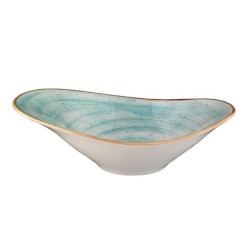 Bowl Oval 27X18 Cm Aqua Blue