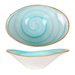 Bowl Oval Aqua 23X16X8Cm