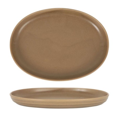 Bandeja Oval Marron Aljarafe 31X23X4Cm