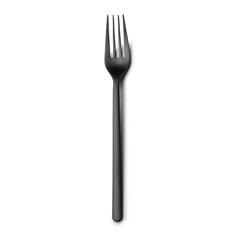 #-48-Tenedor Mesa Nature 18/0 Mate Negro