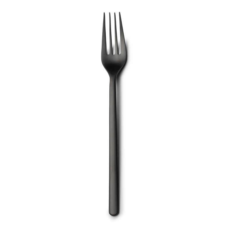 #-48-Tenedor Postre Nature 18/0 Mate Negro