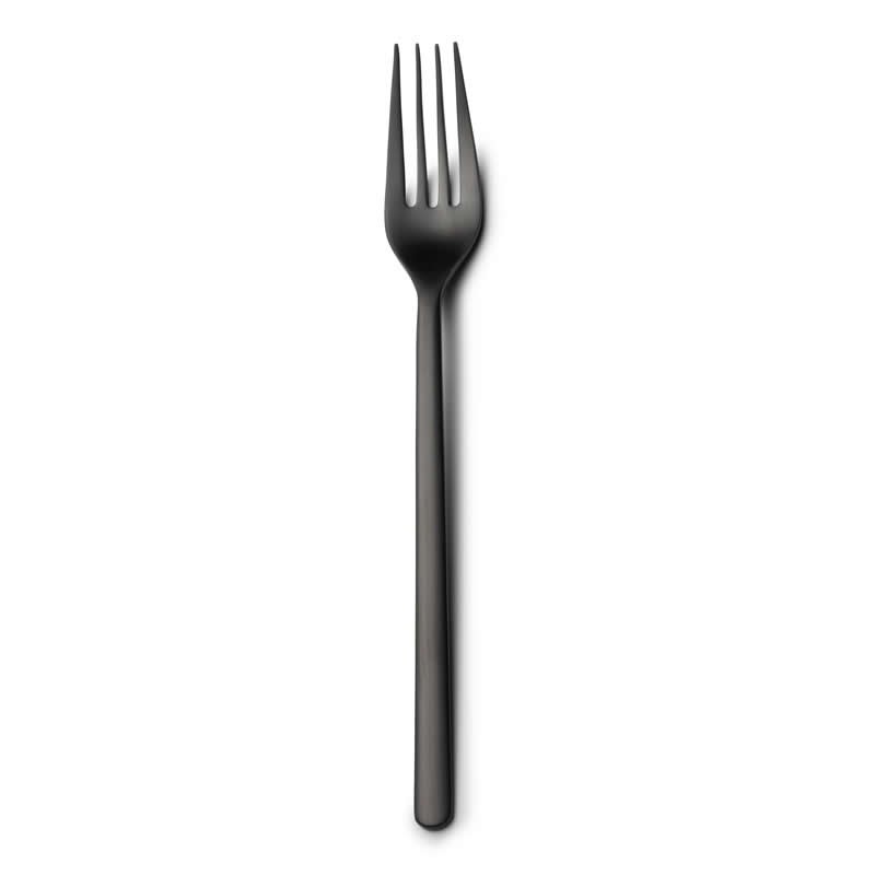 #-96-Tenedor Lunch Nature 18/0 Mate Negro
