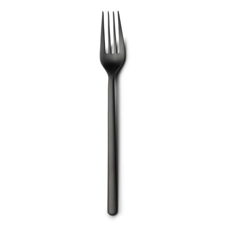 #-96-Tenedor Lunch Nature 18/0 Mate Negro