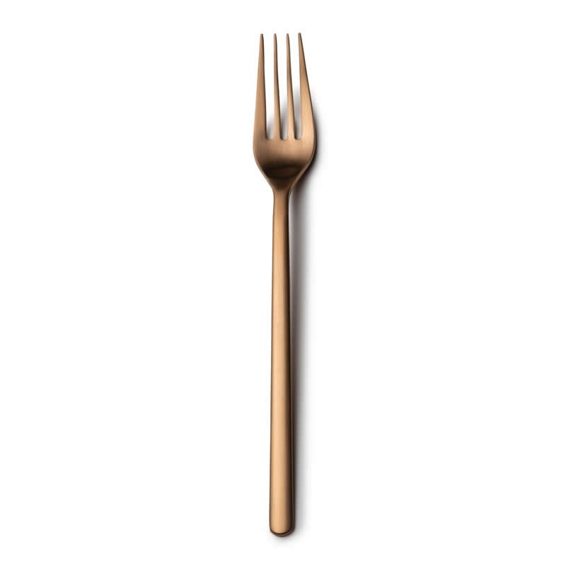 #-48-Tenedor Mesa Nature 18/0 Mate Cobre