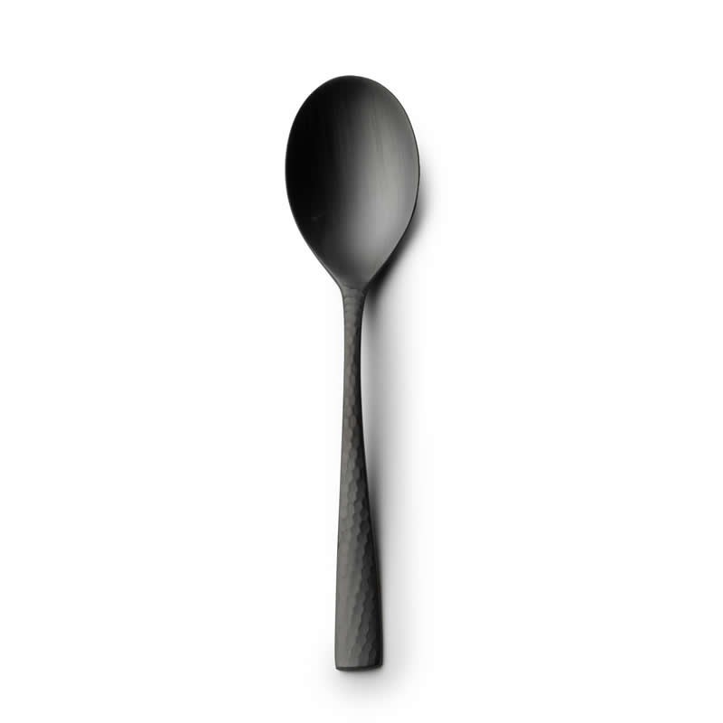 #-48-Cuchara Postre Mercury 18/0 Mate Negro