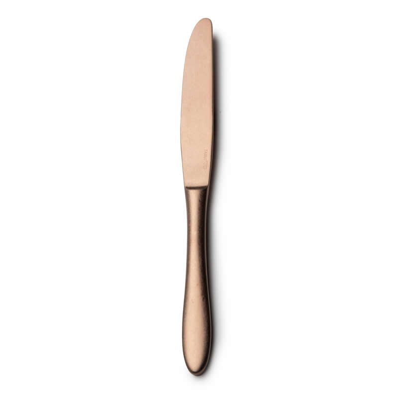 #-48-Cuchillo Mesa Alejandria 13/0 Vintage Cobre