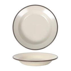 Plato Hondo Sotavento Marron 22X3.5Cm