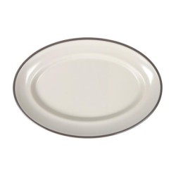 Bandeja Oval Sotavento Marron 25.5Cm