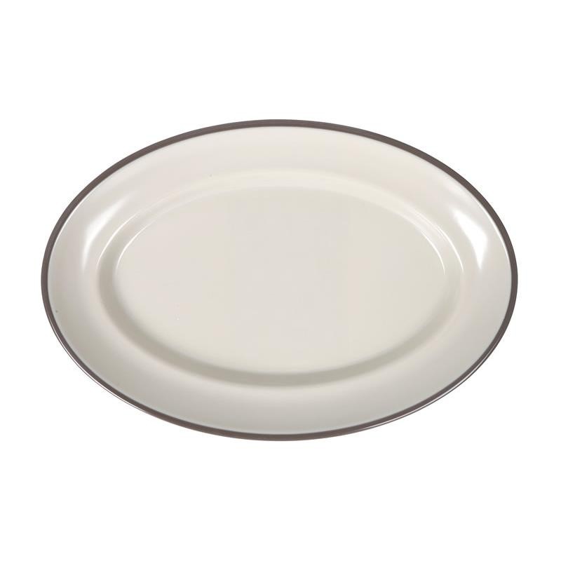 Bandeja Oval Sotavento Marron 25.5Cm