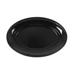 Bandeja Oval Sotavento Negro 30X19.5Cm