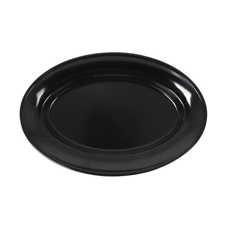 Bandeja Oval Sotavento Negro 30X19.5Cm