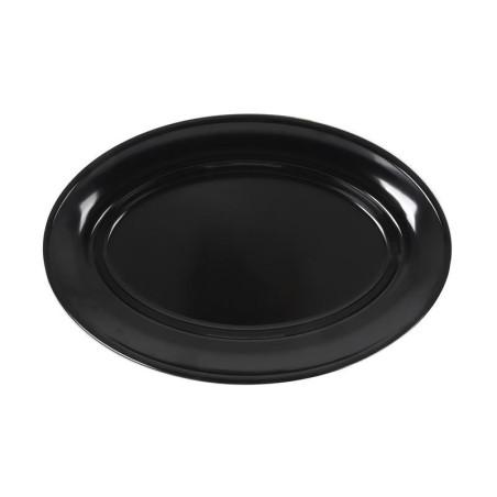 Bandeja Oval Sotavento Negro 30X19.5Cm