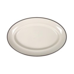 Bandeja Oval Sotavento Marron 30X19.5Cm