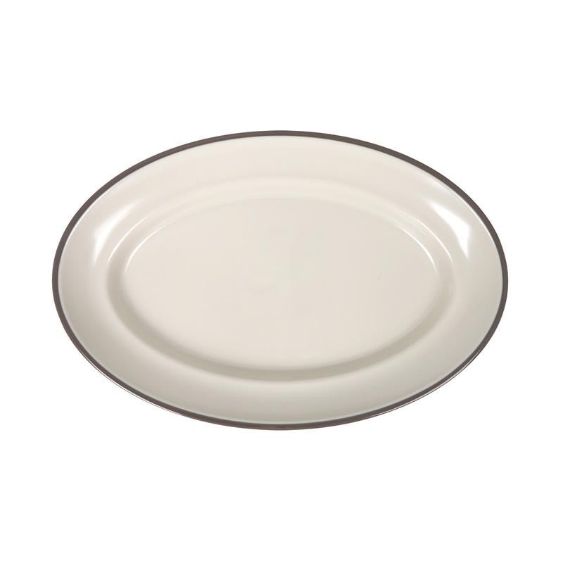 Bandeja Oval Sotavento Marron 30X19.5Cm