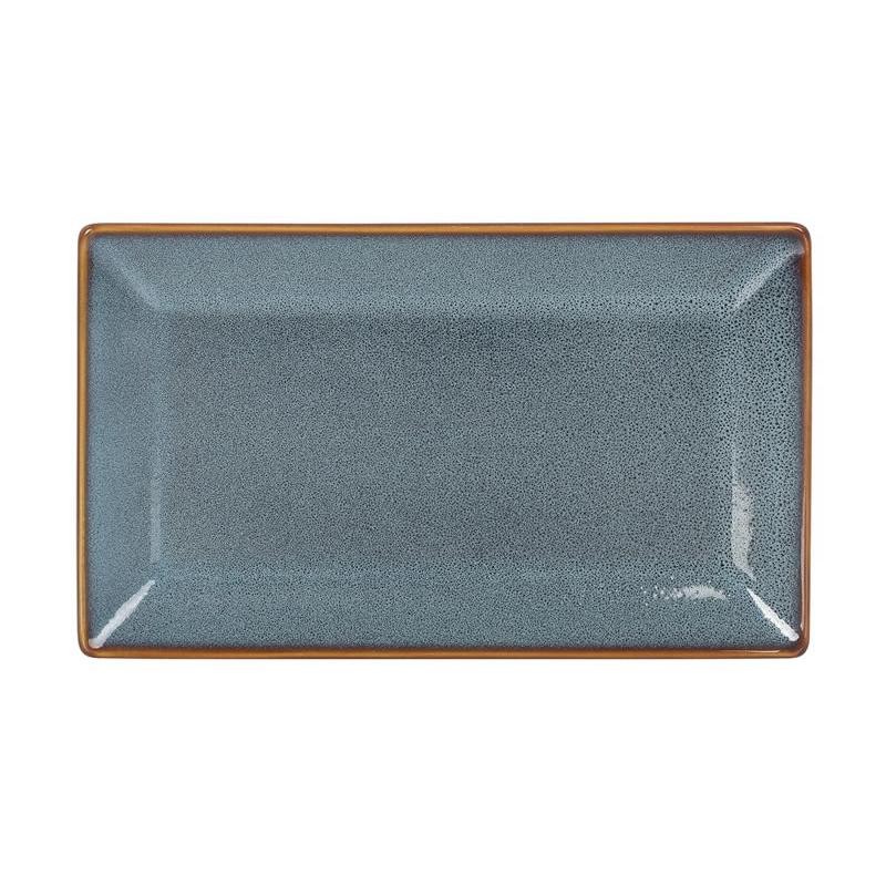 #-24- Bandeja Ming Rectangular Azul 25X15X2Cm