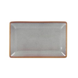 #-48- Bandeja Ming Rectangular Gris 20X13X1.5Cm