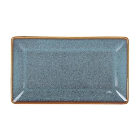 #-48- Bandeja Ming Rectangular Azul 17X10X1.5Cm