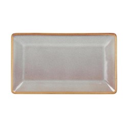 #-48- Bandeja Ming Rectangular Gris 17X10X1.5Cm