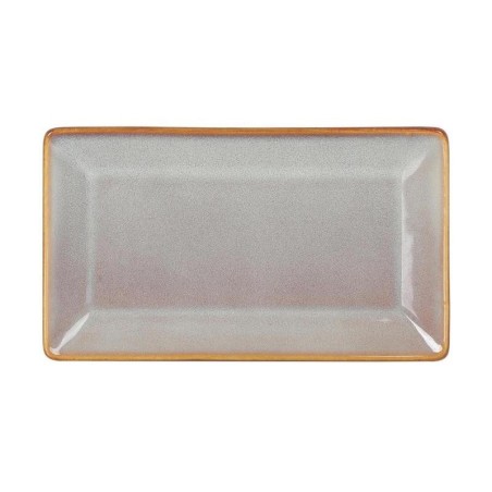#-48- Bandeja Ming Rectangular Gris 17X10X1.5Cm