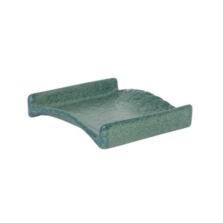 #-72- Bandeja Verde Madras 12X12X2,5Cm