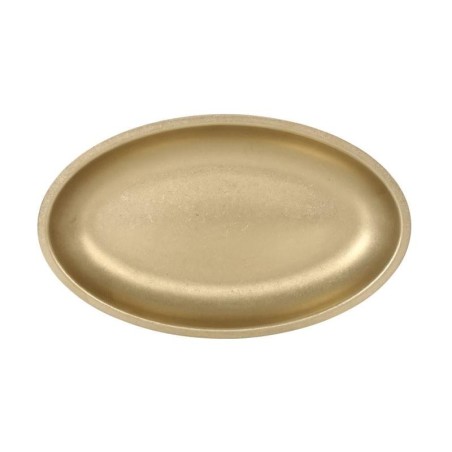 #-48- Bandeja Oval Dorada Inox 30X18.5X2.5Cm