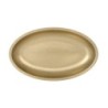 #-48- Bandeja Oval Dorada Inox 30X18.5X2.5Cm