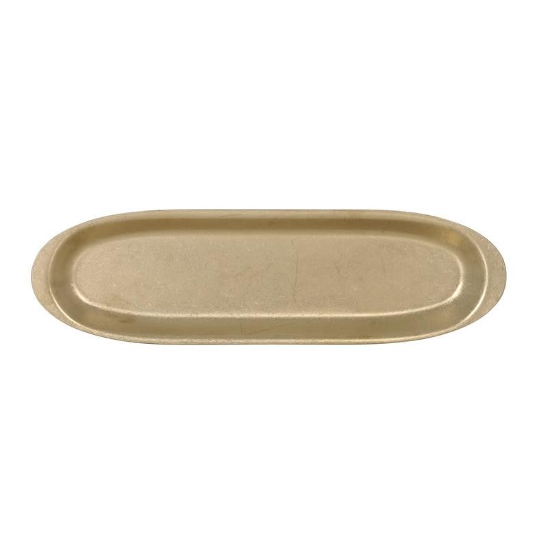 #-72- Bandeja Dorada Inox 27X8Cm