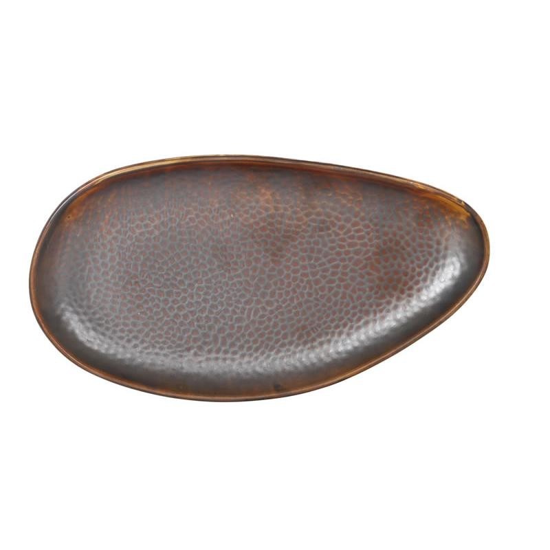 #-12- Bandeja Oval Fierro 33X18X3Cm