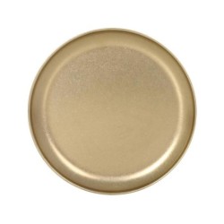 #-72- Plato Llano Dorado Inox Vintage Ø23X1.7Cm