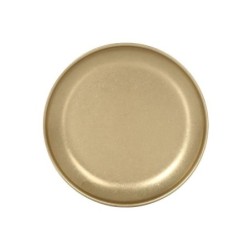 #-72-Plato Postre Dorado Inox Vintage Ø17Cm
