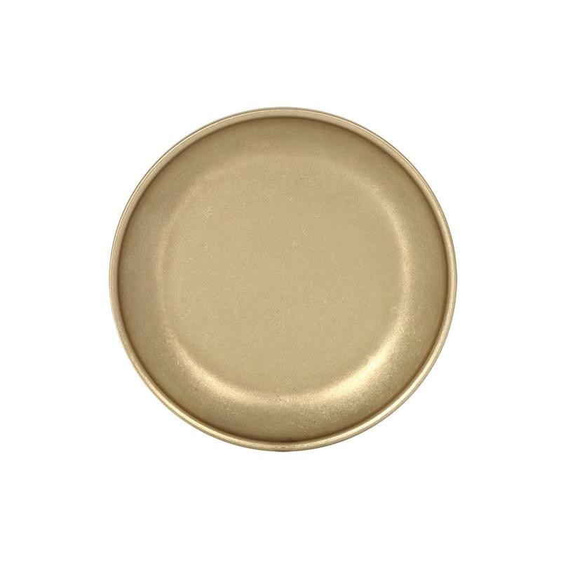 #-72- Plato Pan Dorado Inox Vintage Ø14Cm