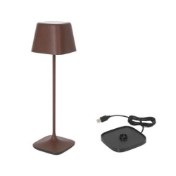 Lampara Corten Y Cargador Yttriya 10.3X10.3X36Cm