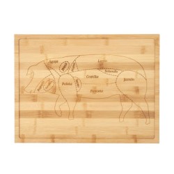 Bandeja Bambu Cerdo 39X30X2.5Cm